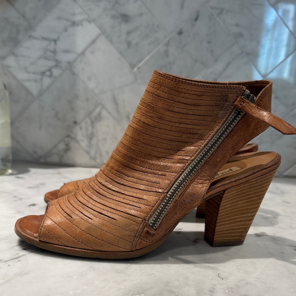 Paul Green open toe leather booties